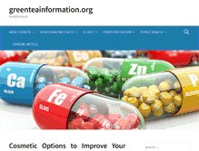 Tablet Screenshot of greenteainformation.org